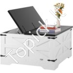 Kavos staliukas su atlenkiama saugykla 80x80x45cm