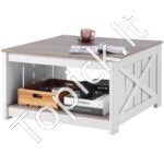Kvadratinis staliukas su atviru laikymo skyriumi 80x80x45cm