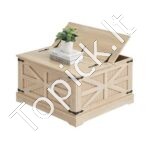 Rattan kavos staliukas 80 cm šviesus