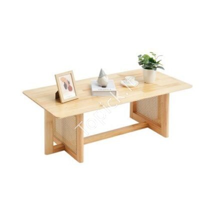 Stačiakampis rotango kavos staliukas 120 cm