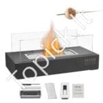 Stalo židinys su stiklu 35x18x14cm