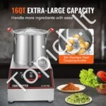 Galinga profesionali virtuvės mašina – 1400 W daržovių pjaustyklė / smulkintuvas – 17,6 l - Image 2
