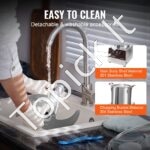 Galinga profesionali virtuvės mašina – 1400 W daržovių pjaustyklė / smulkintuvas – 17,6 l - Image 5