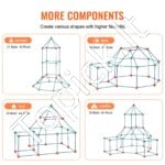 120 dalių Vaikiškas Konstravimo Rinkinys Fortų Statybai | Kūrybinis Statybos Žaidimas Vaikams – Kupolai, Palapinės, Nameliai ir Daugiau! - Image 3