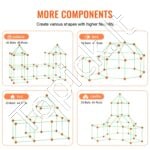 140 dalių Vaikiškas Fortų Statybos Rinkinys | Kūrybinis Konstruktorius Namelių, Palapinių, Kupolų ir Tunelių Statybai - Image 4