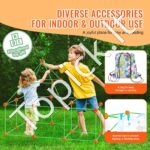 85 dalių Vaikiškas Fortų Statybos Rinkinys | Kūrybinis Konstravimo Žaislas Vaikams – Palapinės, Tuneliai, Nameliai ir Daugiau - Image 5