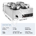 Komercinė sriubų šildymo stotis – 4 x 7,4 L 1500 W, 30–85 °C - Image 6