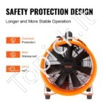 Pramoninis 145 W statybinis ventiliatorius su 8 m ortakiu – kompaktiškas ir efektyvus oro srautas - Image 5