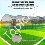 Beisbolo smūgiavimo narvas su tinklu ir rėmu – 10 × 3,6 × 3 m - Image 3