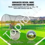 Didelis beisbolo smūgiavimo narvas su rėmu – 12 × 3,6 × 3,6 m - Image 3