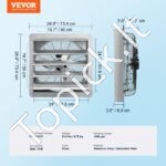 Sieninis ištraukimo ventiliatorius 615 mm – 2892 CFM 115 W galia - Image 6