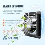 Sieninis ištraukimo ventiliatorius su nuotolinio valdymo pultu, 305 mm skersmens, 904 CFM oro srautu - Image 3
