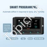 Sieninis ištraukimo ventiliatorius su nuotolinio valdymo pultu, 356 mm skersmens, 1024 CFM oro srautu - Image 2