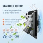 Sieninis ištraukimo ventiliatorius su nuotolinio valdymo pultu, 356 mm skersmens, 1024 CFM oro srautu - Image 3