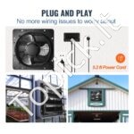 Sieninis ištraukimo ventiliatorius su nuotolinio valdymo pultu, 406 mm skersmens, 1747 CFM oro srautu - Image 4