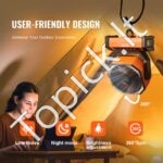 Nešiojamas stalinis ventiliatorius su 20 000 mAh baterija, 138 CFM oro srautu, 4 greičio lygiais - Image 4