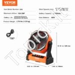 Nešiojamas stalinis ventiliatorius su 20 000 mAh baterija, 138 CFM oro srautu, 4 greičio lygiais - Image 6