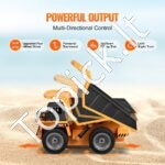 RC Savivartis – 9 Kanalų Nuotoliniu Būdu Valdomas Statybinis Sunkvežimis | 1:18 Masto Žaislinis Kipperis su Kėlimo Funkcija - Image 2