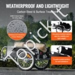 Sulankstomas dviračio vežimėlis 45 kg – krovinių priekaba su 41 cm ratais ir universaliu tvirtinimu - Image 2