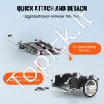 Sulankstomas dviračio vežimėlis 45 kg – krovinių priekaba su 41 cm ratais ir universaliu tvirtinimu - Image 4