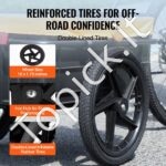 Dviračio vežimėlis su 40 kg apkrova – sulankstoma krovinių priekaba su 40 cm ratais ir apsauga nuo lietaus - Image 3