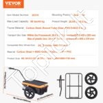 Dviračio vežimėlis su 40 kg apkrova – sulankstoma krovinių priekaba su 40 cm ratais ir apsauga nuo lietaus - Image 6