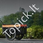 Dviračio vežimėlis su 40 kg apkrova – sulankstoma krovinių priekaba su 40 cm ratais ir apsauga nuo lietaus - Image 7