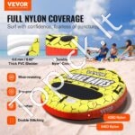 Pripučiamas vandens sporto ratas 1–3 asmenims su smūgio apsauga ir rankenomis – 231 kg apkrova - Image 8