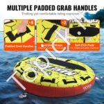 Pripučiamas vandens sporto ratas 1–3 asmenims su smūgio apsauga ir rankenomis – 231 kg apkrova - Image 5