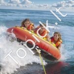 Pripučiamas vandens sporto ratas 1–3 asmenims su smūgio apsauga ir rankenomis – 231 kg apkrova - Image 2