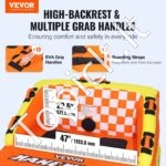 Pripučiamas vandens sporto ratas 1–2 asmenims su atlošu ir rankenomis – 154 kg apkrova - Image 8