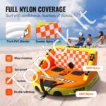 Pripučiamas vandens sporto ratas 1–2 asmenims su atlošu ir rankenomis – 154 kg apkrova - Image 7