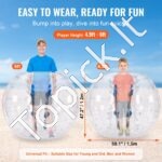 Pripučiamas „Bumper Ball“ 1,5 × 1,2 m ( burbulinis kamuolys ) - Image 2