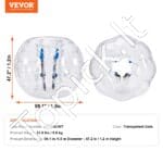 Pripučiamas „Bumper Ball“ 1,5 × 1,2 m ( burbulinis kamuolys ) - Image 6