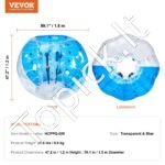 Pripučiamas „Bumper Ball“ 1,5 m, buferinis kamuolys - Image 6