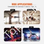 Profesionalus reguliuojamas šokio stulpas – 222,6–282,4 cm | Sukamasis + statinis režimas, sidabrinis, namams ir sporto studijoms - Image 4