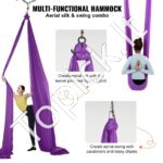 Aerial jogos hamakas 8 × 2,8 m – violetinis - Image 2