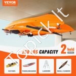 Kajakų laikiklis su tvirtinimu prie lubų – talpina 2 kajakus, reguliuojamas aukštis, tvirta plieninė konstrukcija - Image 8