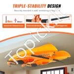 Kajakų laikiklis su tvirtinimu prie lubų – talpina 2 kajakus, reguliuojamas aukštis, tvirta plieninė konstrukcija - Image 6