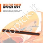 Kajakų laikiklis su tvirtinimu prie lubų – talpina 2 kajakus, reguliuojamas aukštis, tvirta plieninė konstrukcija - Image 5