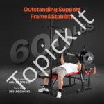 Reguliuojamas treniruoklių suolelis su atlošu, 272 kg talpa, universalus viso kūno treniruotėms - Image 8