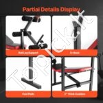 Reguliuojamas treniruoklių suolelis su atlošu, 172 kg talpa, sulankstomas dizainas - Image 5