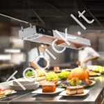 Komercinis bulvyčių maisto šildytuvas – 850 W su šilumine lempa - Image 7