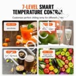 Komercinis gėrimų šaldytuvas - 345 L, juodas, su 5 lentynomis, LED valdymas - Image 6