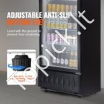 Komercinis gėrimų šaldytuvas - 345 L, juodas, su 5 lentynomis, LED valdymas - Image 4