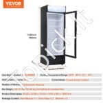 Komercinis gėrimų šaldytuvas - 345 L, juodas, su 5 lentynomis, LED valdymas - Image 3