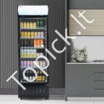 Komercinis gėrimų šaldytuvas - 345 L, juodas, su 5 lentynomis, LED valdymas - Image 2