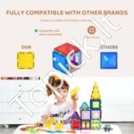 Magnetiniai gyvūnų formos konstruktoriaus blokeliai vaikams – 56 dalių - Image 4