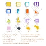 Magnetiniai gyvūnų formos konstruktoriaus blokeliai vaikams – 56 dalių - Image 6
