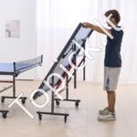 Sulankstomas stalo teniso stalas su ratukais – 274 x 152,5 x 76 cm, vidaus naudojimui, su tinklu - Image 2